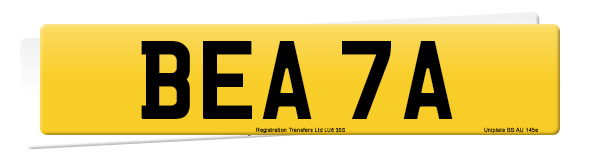 Registration number BEA 7A